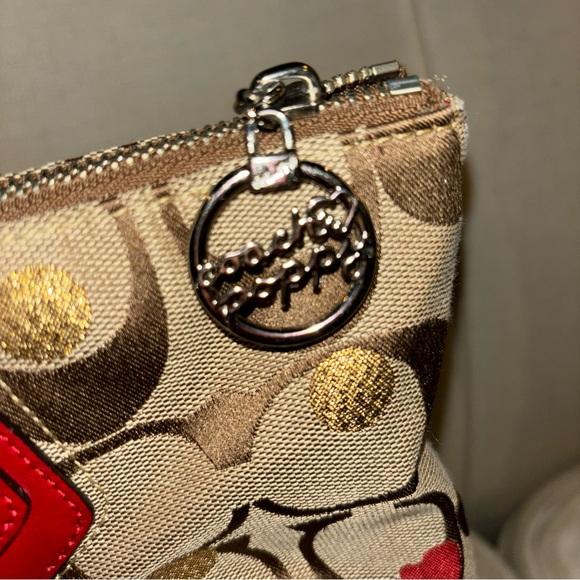 Large size zipper, closing coach logo bag - Picture 4 of 9